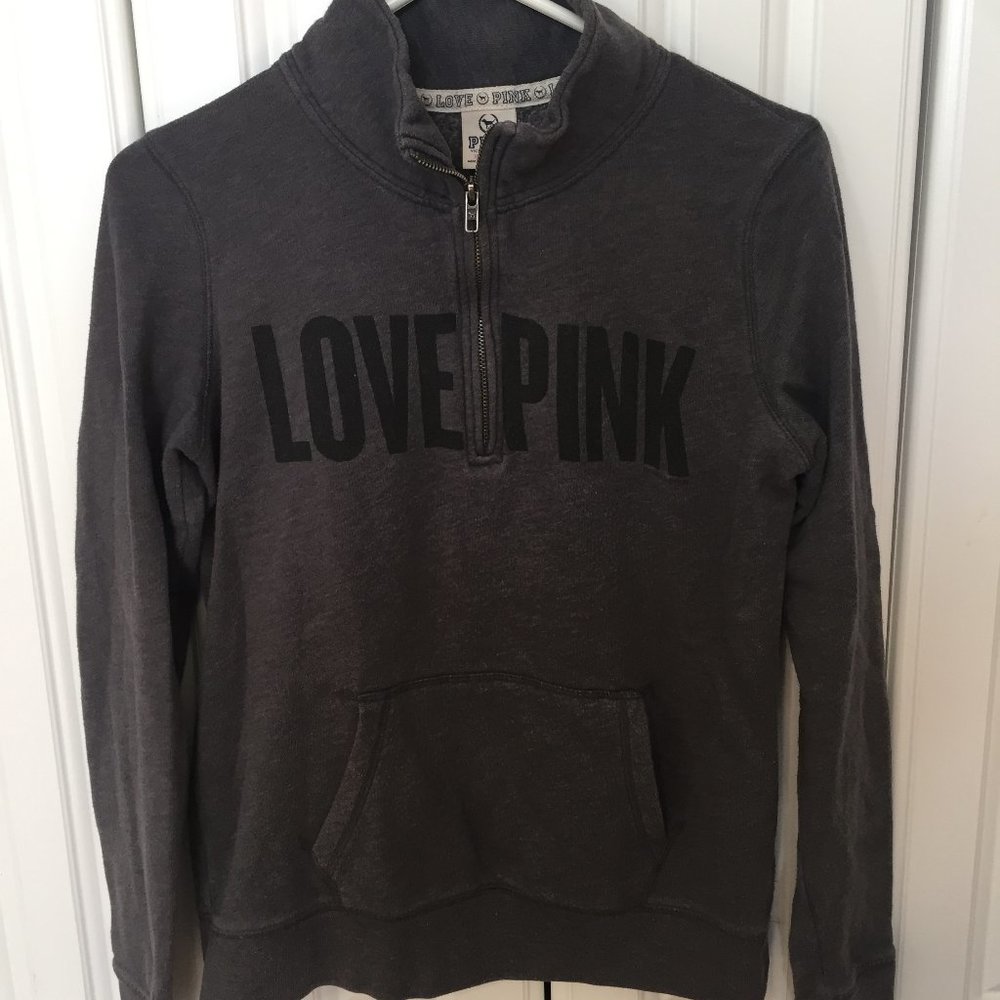 3/4 Zip LOVE Pink Pullover